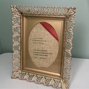 Vintage Metal Filigree Picture Frame 5x7